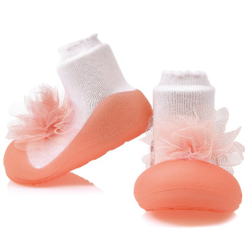 buciki niemowlęce dziewczęce dla dziewczynki różowe eleganckie corsage pink