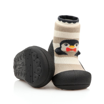 buciki niemowlęce dziecięce dziewczęce chłopięce Attipas Penguin Black