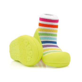 pierwsze buty do nauki chodzenia dla dziewczynki dla chłopca kolorowe paski Rainbow Green