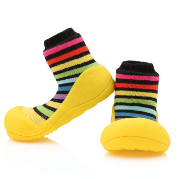 Buciki niemowlęce dziecięce do nauki chodzenia Attipas Rainbow Yellow
