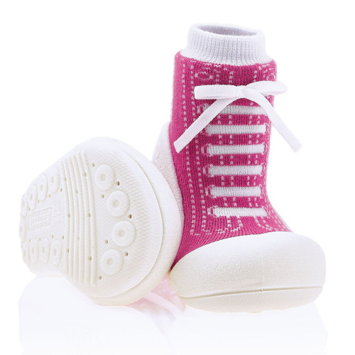 pierwsze buty dla dziewczynki elastyczne lekkie różowe do przedszkola Sneakers Purple