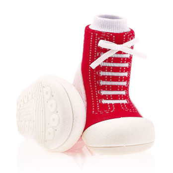 pierwsze buty dla dziewczynki dla chłopca lekkie elastyczne czerwone trampki Sneakers Red