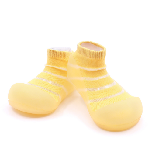 Skarpetobuty letnie dziewczęce, chłopięce, żółte, Attipas See Throug Yellow