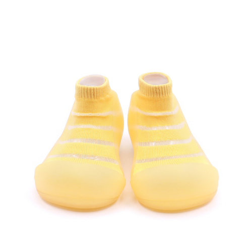 Pierwsze buty, na pierwsze kroki, krótka skarpetka, dla dziewczynki, dla chłopca Attipas See Through Yellow