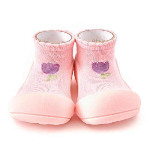 Attipas Tulip Pink - buty barefoot z bambusową skarpetką