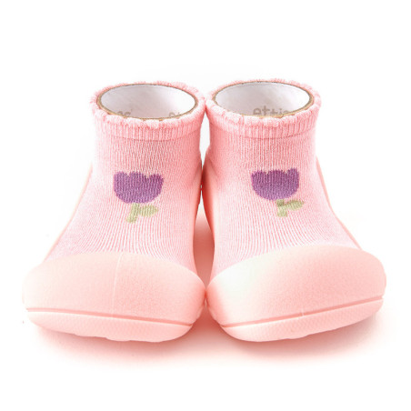 Attipas Tulip Pink - buty barefoot z bambusową skarpetką
