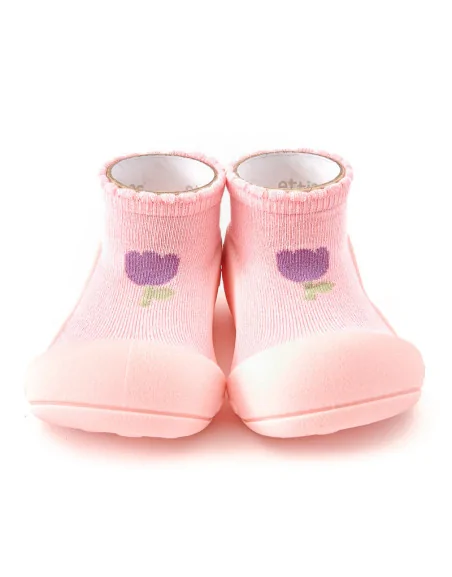 Attipas Tulip Pink - buty barefoot z bambusową skarpetką