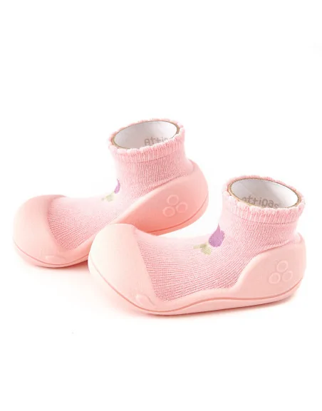 Attipas Tulip Pink - buty barefoot z bambusową skarpetką