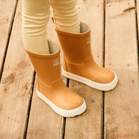 Attipas Kalosze Dziecięce Barefoot Rain Boots Mustard