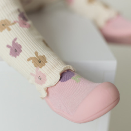 Attipas Tulip Pink - buty barefoot z bambusową skarpetką