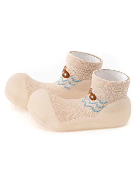 Buciki dla dzieci ATTIPAS SUBMARINE BEIGE (Aqua-X)