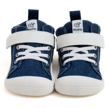 ATTIPAS DENIM SKIN SHOES DEEP BLUE