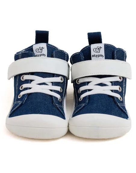 ATTIPAS DENIM SKIN SHOES DEEP BLUE