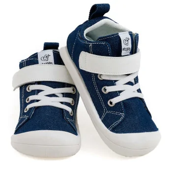 ATTIPAS DENIM SKIN SHOES DEEP BLUE