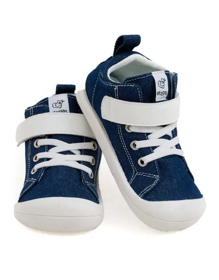 ATTIPAS DENIM SKIN SHOES DEEP BLUE
