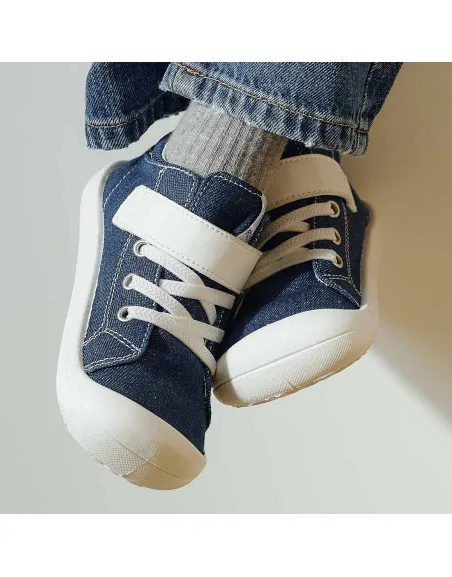 ATTIPAS DENIM SKIN SHOES DEEP BLUE