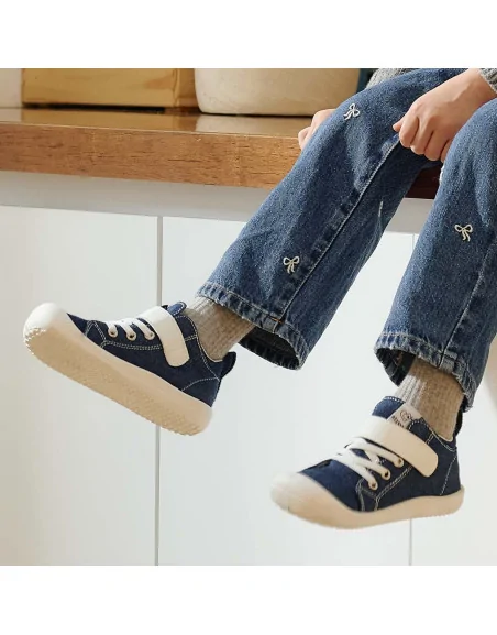 ATTIPAS DENIM SKIN SHOES DEEP BLUE