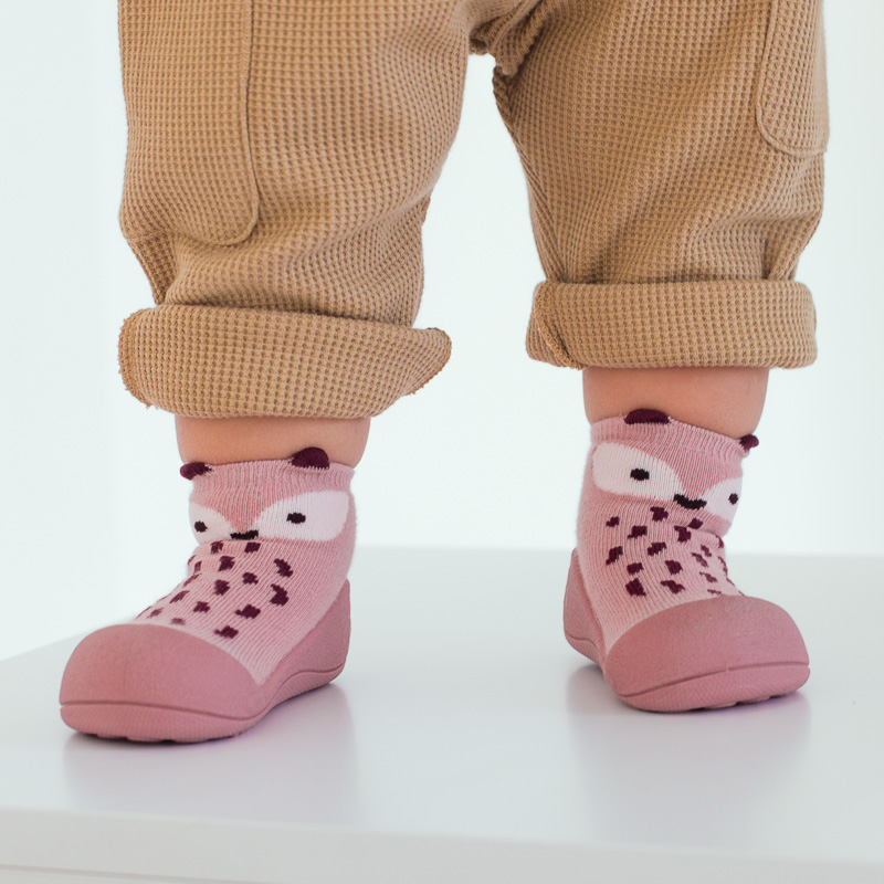 pierwsze buty do nauki chodzenia dla dziewczynki Attipas Fox Pink