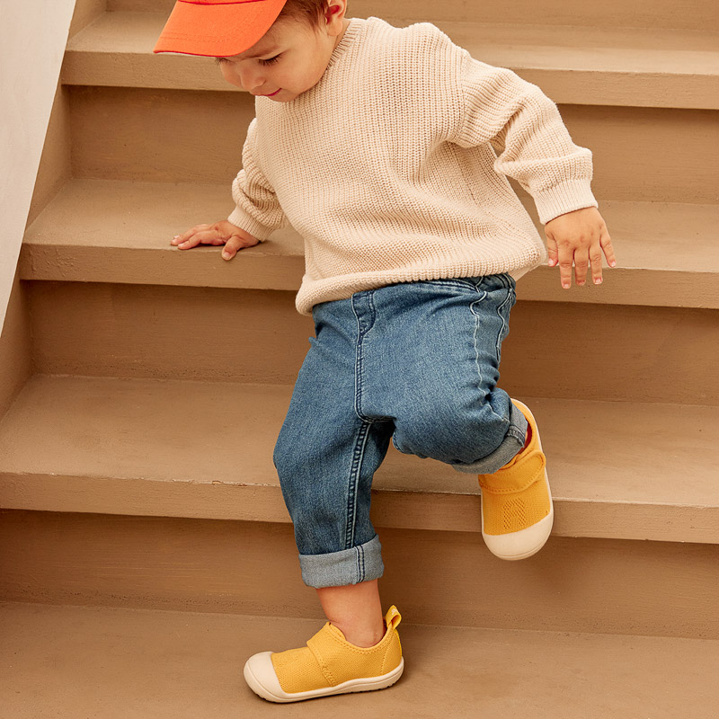 sneakersy dla dzieci Attipas Knit Sneakers Mustard