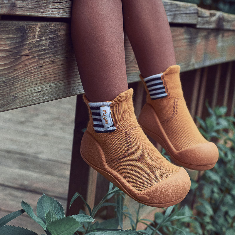 pierwsze buty do chodzenia Attipas Rainboots Yellow