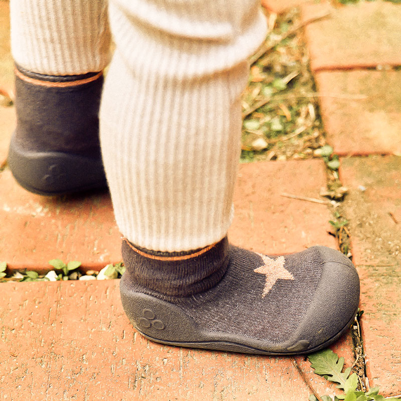 buciki barefoot dla dzieci Attipas Star Charcoal
