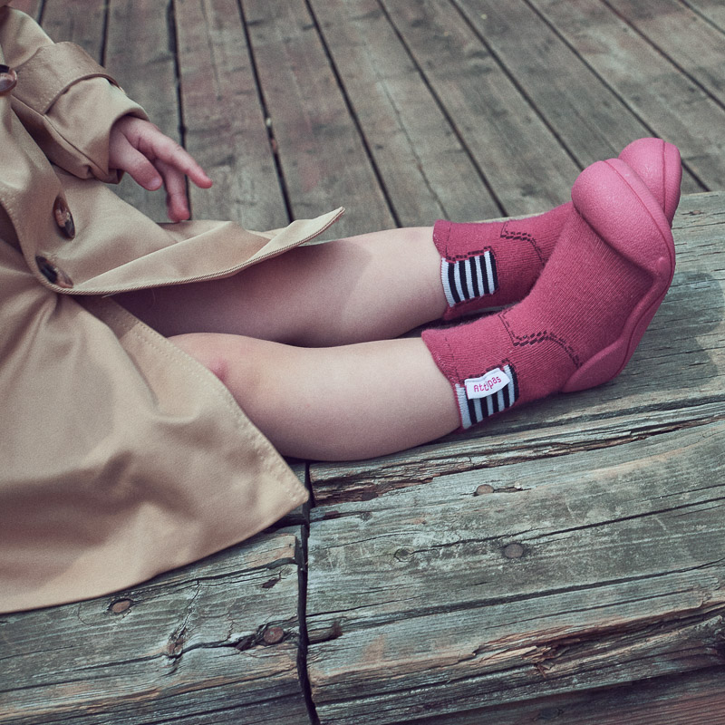 buty skarpetkowe dla dzieci Attipas Rainboots Red
